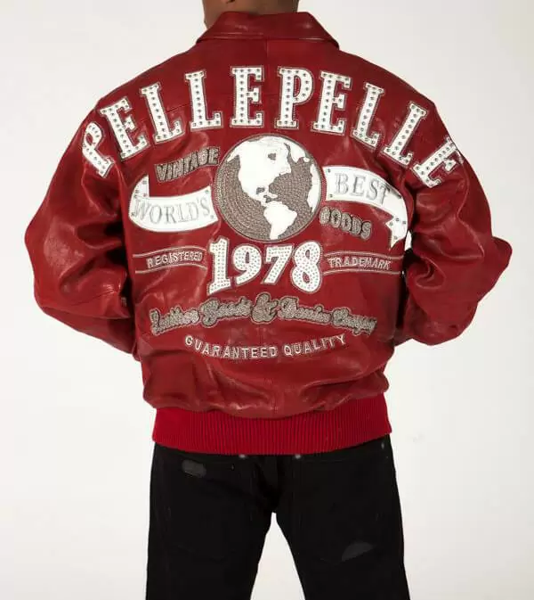 Pelle Pelle Red Worlds Best Studded Jacket