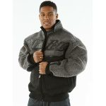 pelle pelle reverse fur grey coat, pelle pelle store,grey wool jacket