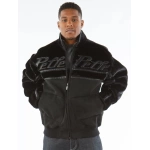 pelle pelle reverse fur coat, pelle pelle store,black wool and valvet jacket