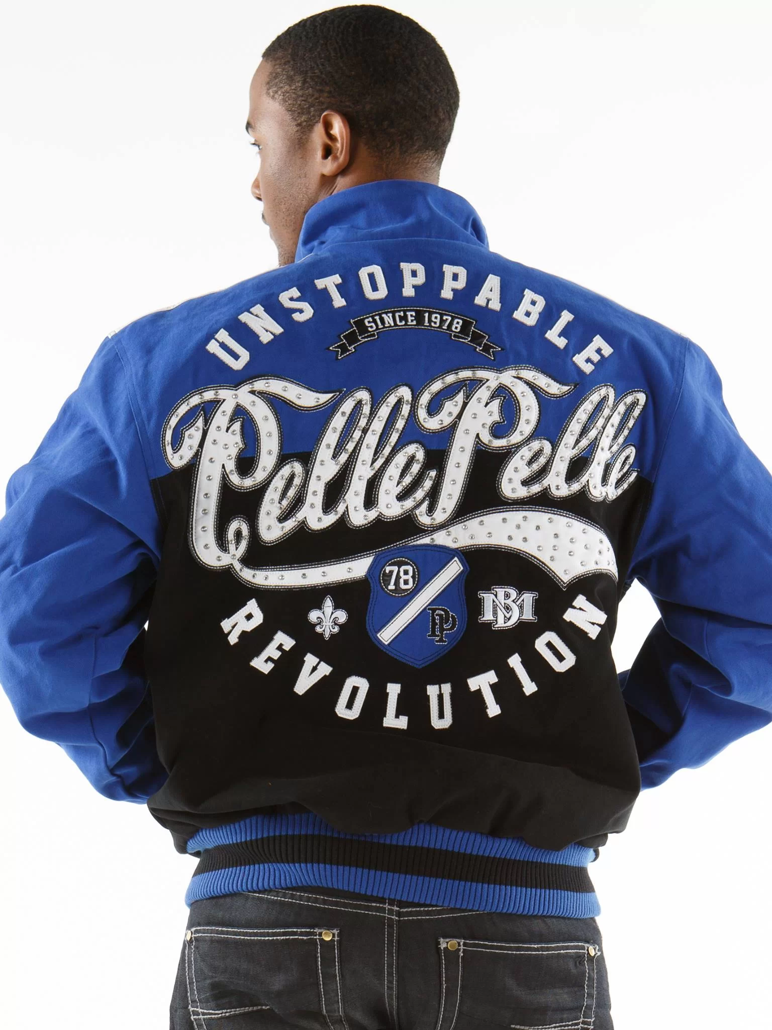 Pelle Pelle Revolution Black And Blue Jacket