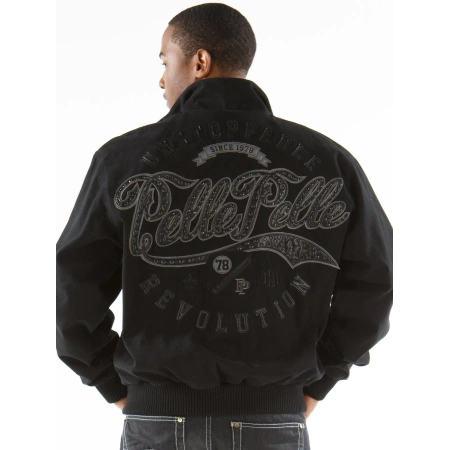 pelle pelle revolution black jacket, pelle pelle store,black wool jacket