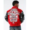 pelle pelle road rally jacket, pelle pelle store,red wool and leather jacket