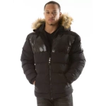 pelle pelle snakeskin bubble coat, pelle pelle store,black jacket