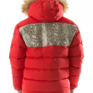 Pelle Pelle Snakeskin Bubble Red Coat view 2
