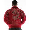 pelle pelle snakeskin dragon cabernet jacket, pelle pelle store,red wool jacket