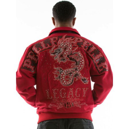 pelle pelle snakeskin dragon cabernet jacket, pelle pelle store,red wool jacket