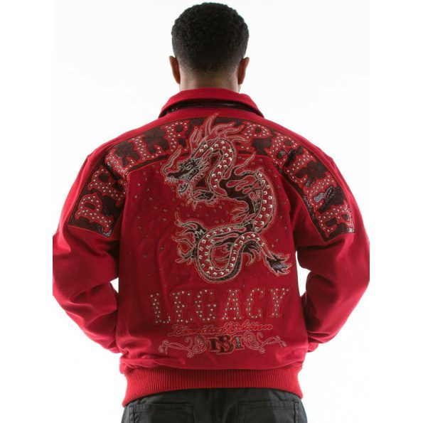 pelle pelle snakeskin dragon cabernet jacket, pelle pelle store,red wool jacket