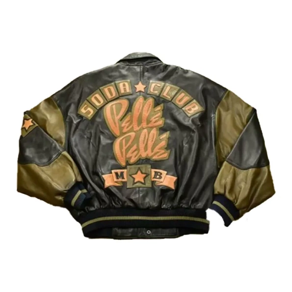 pelle pelle soda club olive jacket, pelle pelle store,olive leather jacket