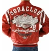 pelle pelle red soda club studded jacket, pelle pelle store,red leather jacket