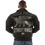 pelle pelle street kings black jacket, pelle pelle store,black wool jacket