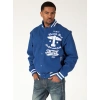 pelle pelle the only blue varsity jacket, pelle pelle store,blue wool jacket