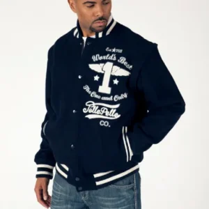 Pelle Pelle Dark Blue Varsity Jacket