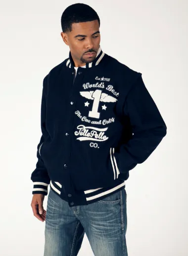 Pelle Pelle Dark Blue Varsity Jacket