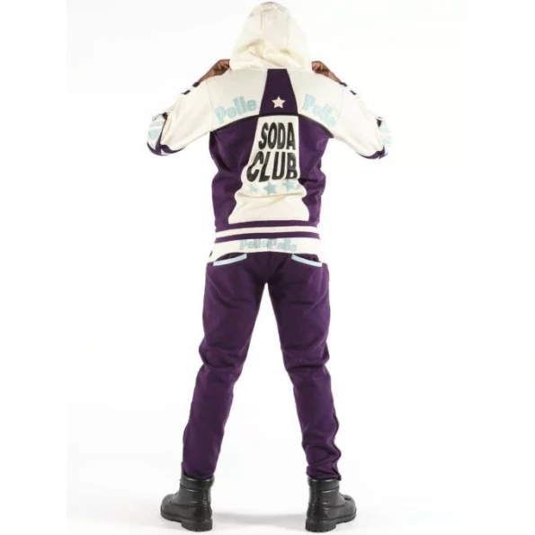 pelle pelle soda club warmup tracksuit, pelle pelle store,white and purple jacket