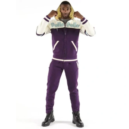 pelle pelle soda club warmup tracksuit, pelle pelle store,white and purple jacket