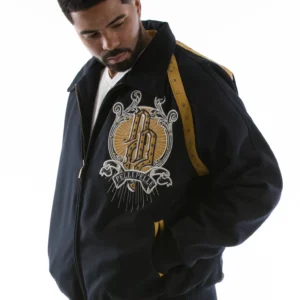 Pelle Pelle Top Brass Navy Blue Coat view 2