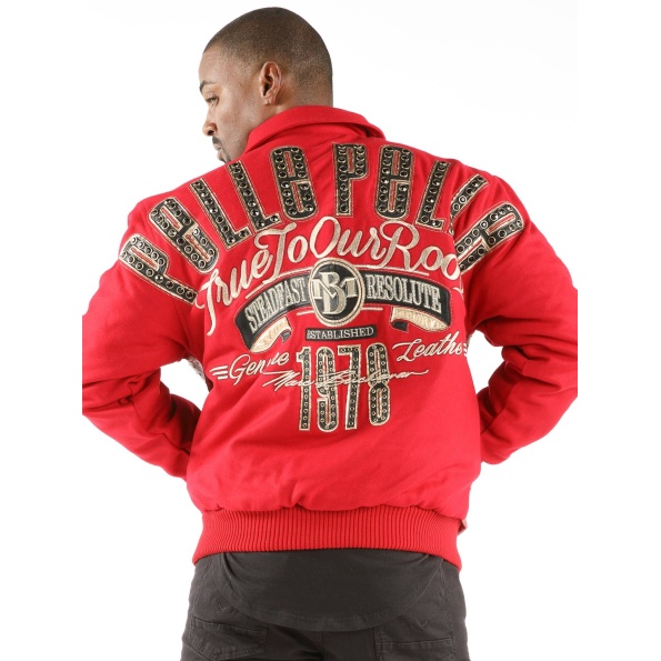 pelle pelle true to our roots red jacket, pelle pelle store,red leather jacket