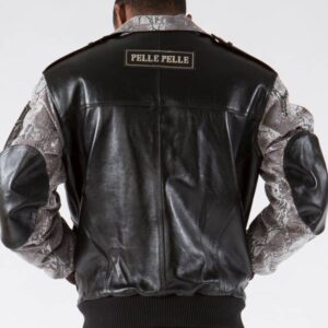 Pelle Pelle Black Plushfoil Print Jacket view 2