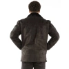 pelle pelle victory pea coat, pelle pelle store, black leather coat