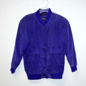 Pelle Pelle Purple Suede Bomber Jacket