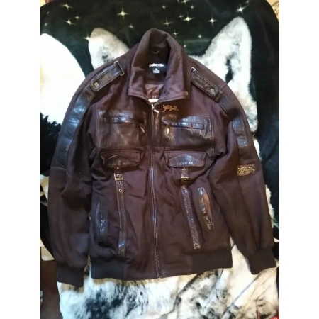 pelle pelle wool leather brown jacket, pelle pelle store, pelle pelle jacket, brown wool and leather jacket