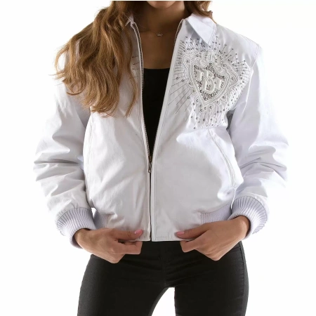 pelle pelle white diamonds queen jacket, pelle pelle store, pelle pelle jacket, white wool jacket