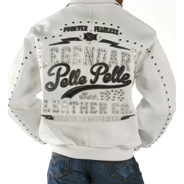 Pelle Pelle White Legendary Leather Jacket, pelle pelle store, pelle pelle jacket, white leather jacket