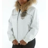 pelle pelle white hooded studded jacket, pelle pelle store, pelle pelle jacket, white leather jacket