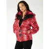 pelle pelle womens cheetah jacket, pelle pelle store, pelle pelle jacket, red jacket