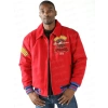 pelle pelle world tour red bomber jacket, pelle pelle store, pelle pelle jacket, red wool jacket