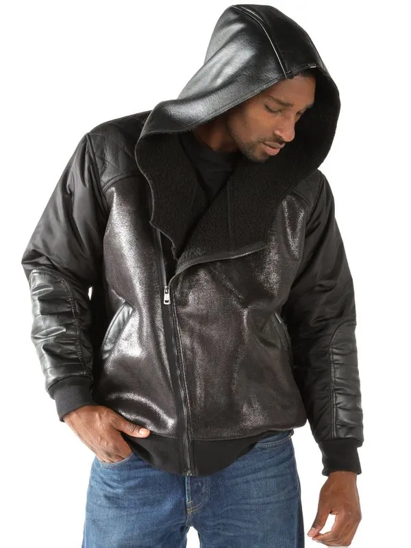 Pelle Pelle Bomber Leather Black Jacket