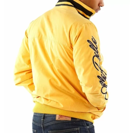 pelle pelle yellow world sport jacket, pelle pelle store, pelle pelle jacket, yellwo wool jacket