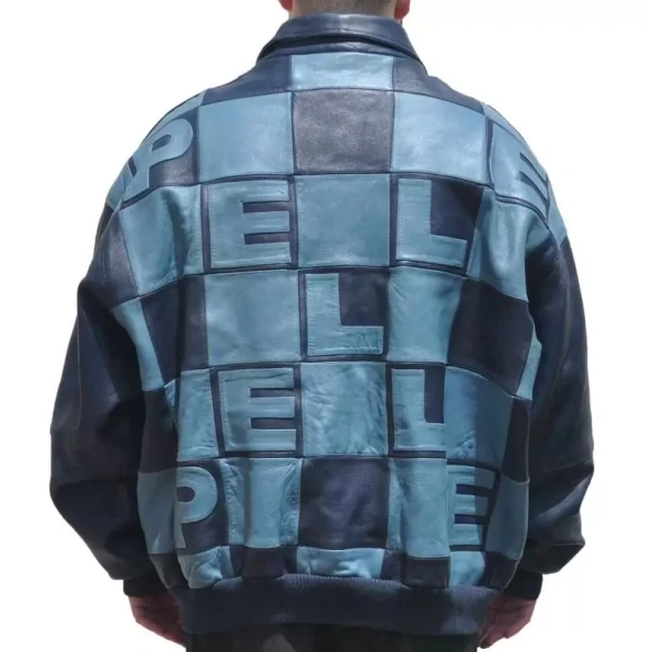 Pelle Pelle Marc Buchanan Blue Jacket, pelle pelle store, pelle pelle jacket, blue leather jacket