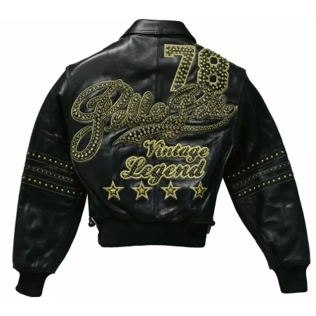 pelle pelle legend 78 black stud jacket, pelle store. pelle pelle jacket. black leather jacket