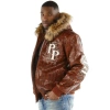 pelle pelle crocodile hooded brown jacket, pelle pelle store, pelle pelle jacket, brown leather jacket