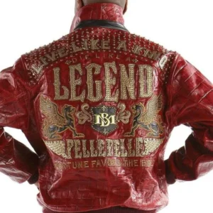 Pelle Pelle Mens Crocodile Red Jacket