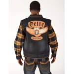 pelle pelle dark blue denim vest, pelle pelle store, pelle pelle jacket, dark blue jacket