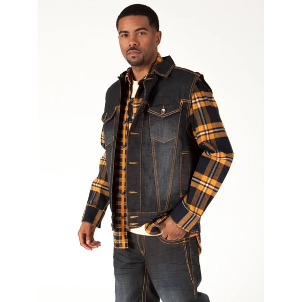 pelle pelle dark blue denim vest, pelle pelle store, pelle pelle jacket, dark blue jacket