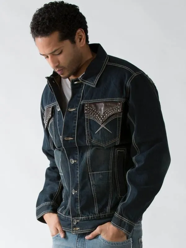 Pelle Pelle Dark Blue Pocket Denim Jacket