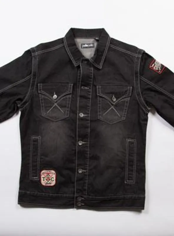 Pelle Pelle Mens Dark Gray Denim Jacket