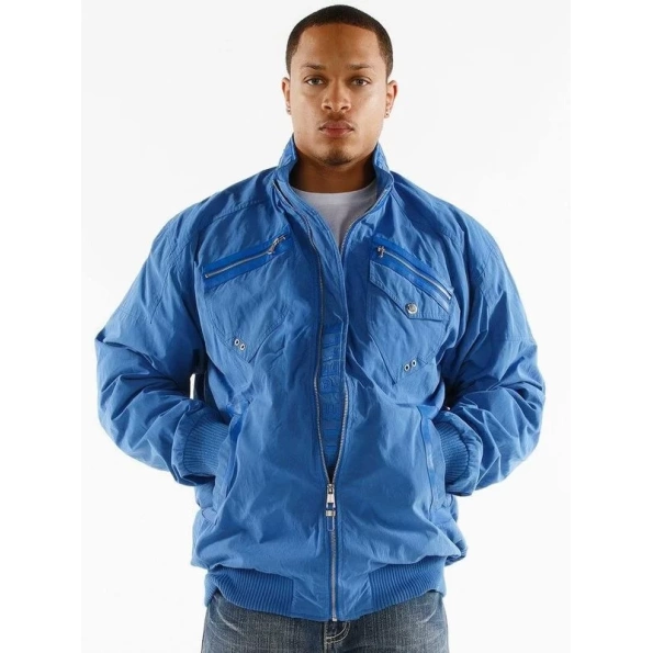 pelle pelle mens flight light blue jacket, pelle pelle store, pelle pelle jacket, light blue jacket