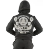 pelle pelle fortune the bold black tracksuit, pelle pelle store, pelle pelle jacket, black hooded tracksuit