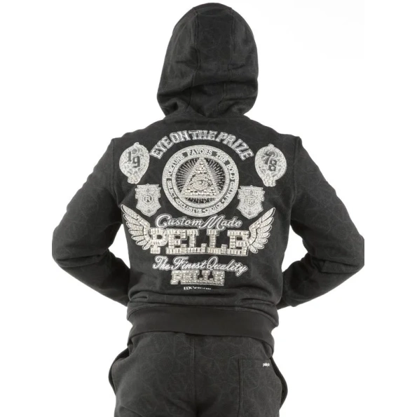 pelle pelle fortune the bold black tracksuit, pelle pelle store, pelle pelle jacket, black hooded tracksuit