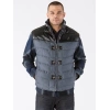 pelle pelle mens gray and black vest, pelle pelle store, pelle pelle jacket, gray and black vest