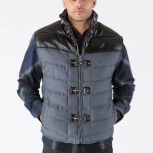 Pelle Pelle Mens Gray And Black Vest