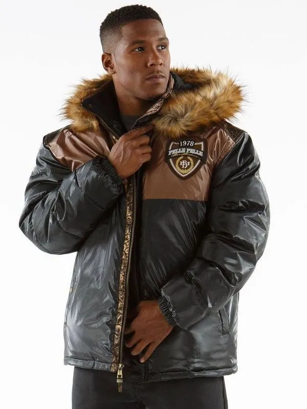 Pelle Pelle Gray Puffer Hooded Coat