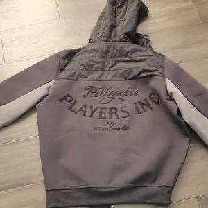 Pelle Pelle Mens Gray Hooded Jacket view 1