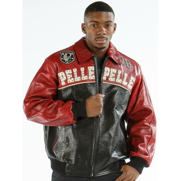 pelle pelle standing red leather jacket, pelle pelle store, pelle pelle jacket, red leather jacket