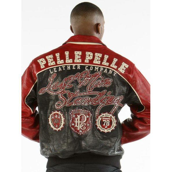 pelle pelle standing red leather jacket, pelle pelle store, pelle pelle jacket, red leather jacket