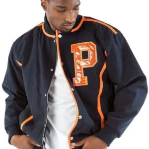 Pelle Pelle Letterman Navy Blue Jacket